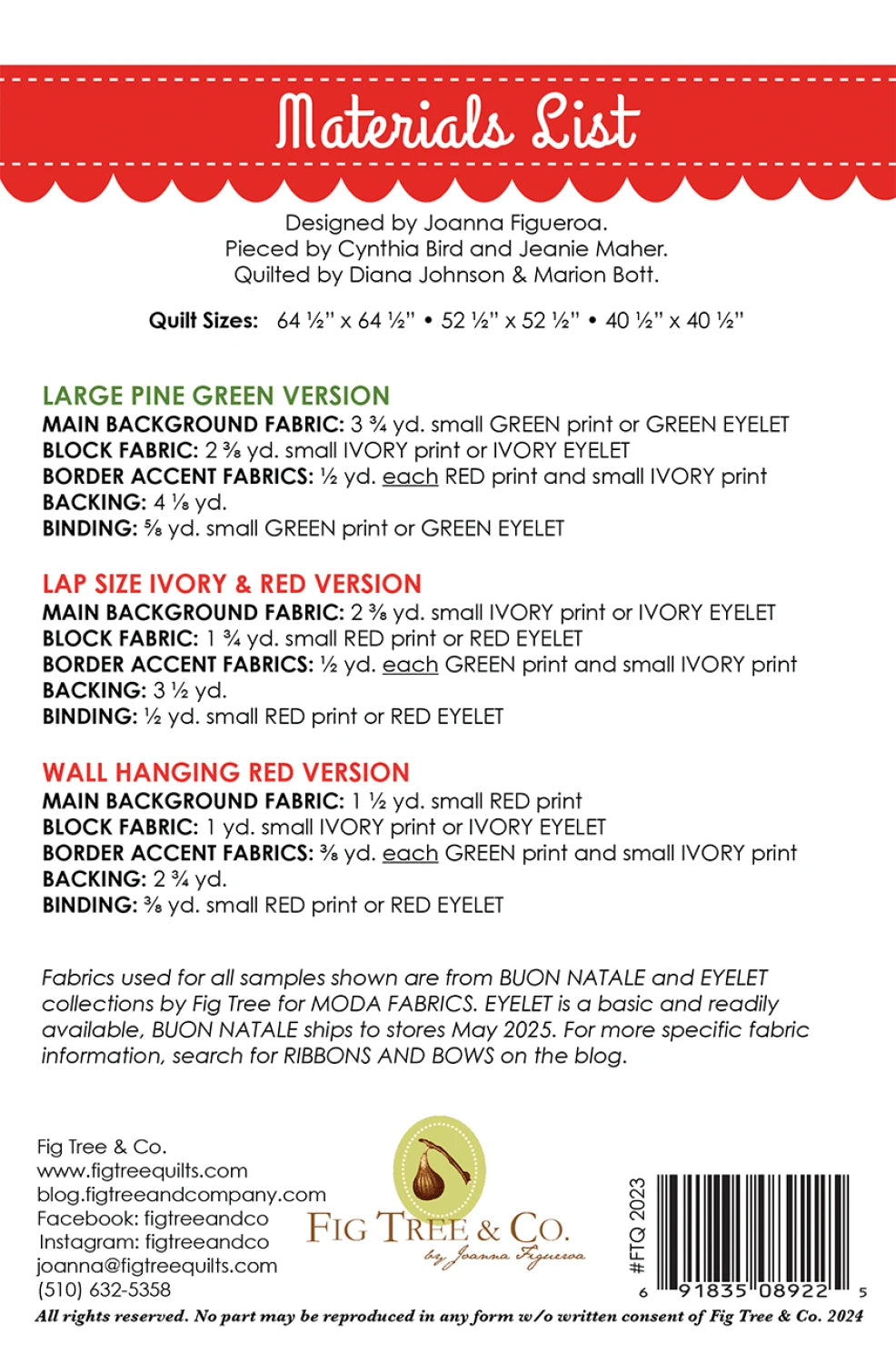 Ribbons & Stars Quilt Pattern by Fig Tree & Co.