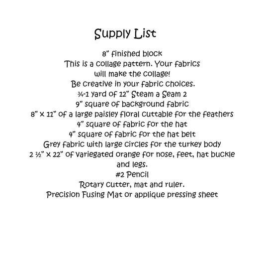 Whatevers! #27 Gobble Gobble Collage Pattern by Laura Heine