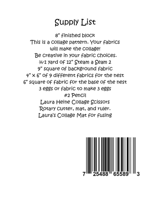 Whatevers! #58 Nest Collage Pattern by Laura Heine