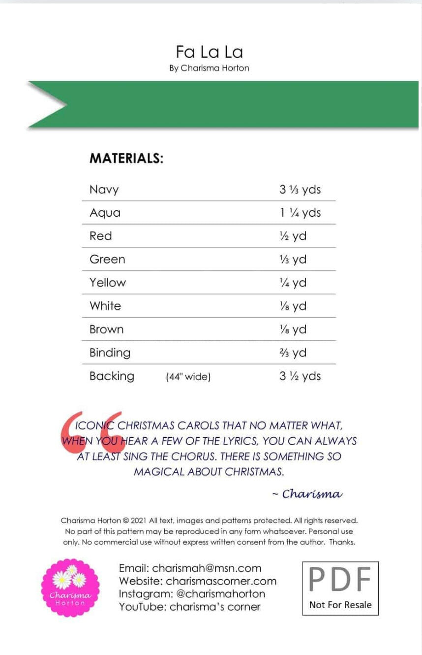 Fa La La Quilt Kit featuring Ruby + Bee Solids