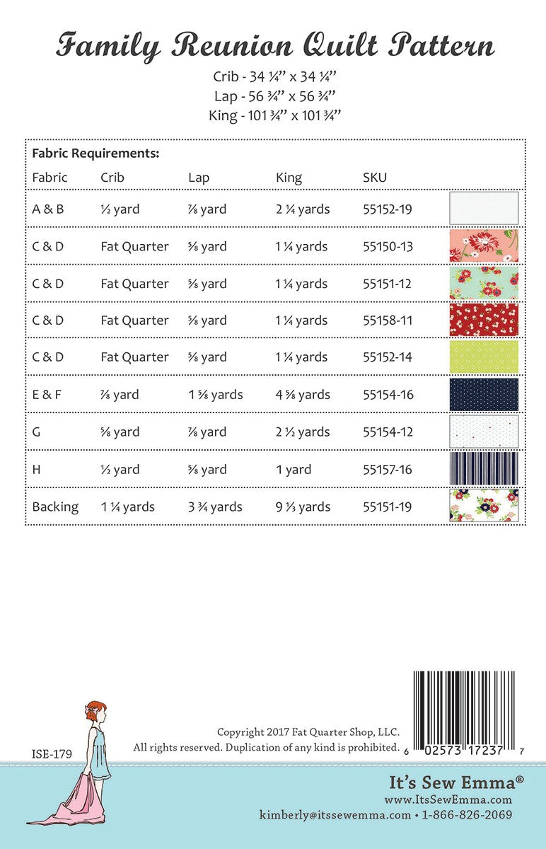 Family Reunion Quilt Pattern by It’s Sew Emma