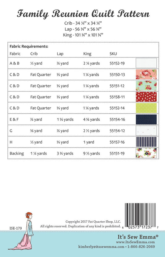 Family Reunion Quilt Pattern by It’s Sew Emma