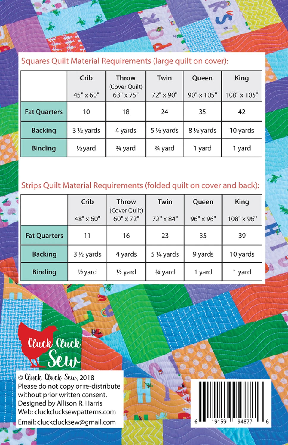 Fat Quarter Friday Quilt Pattern by Cluck Cluck Sew