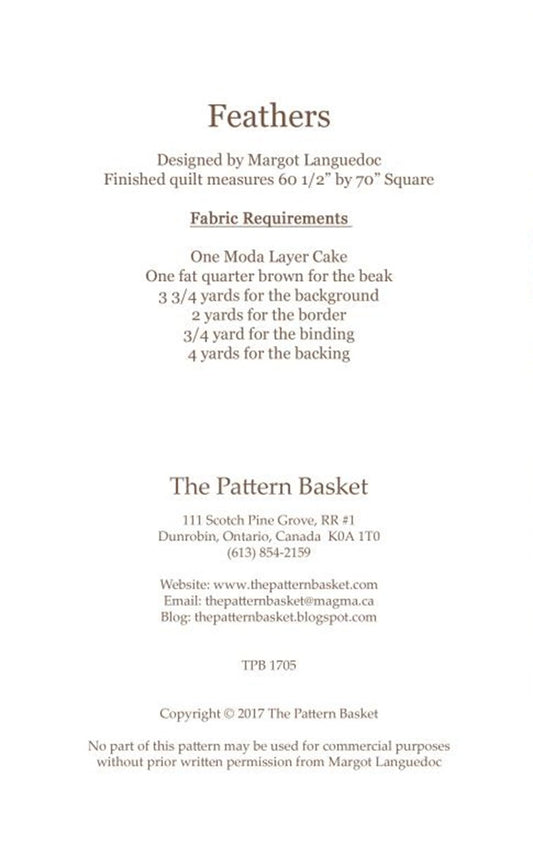 Feathers Quilt Pattern by The Pattern Basket