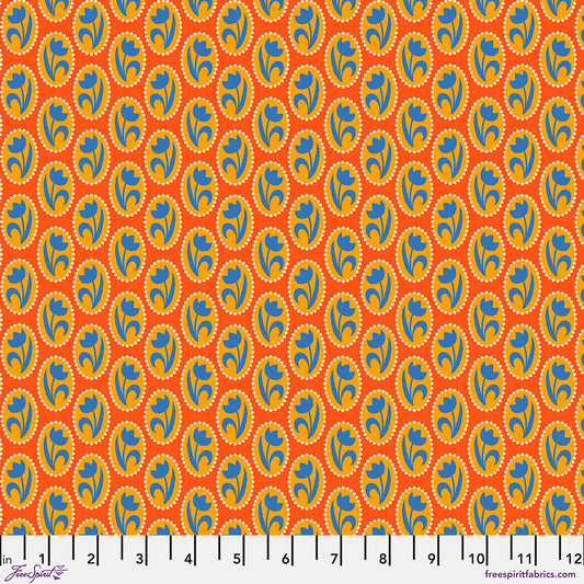 Flower Dance by Jane Sassaman: Cameo Orange PWJS161.ORANGE