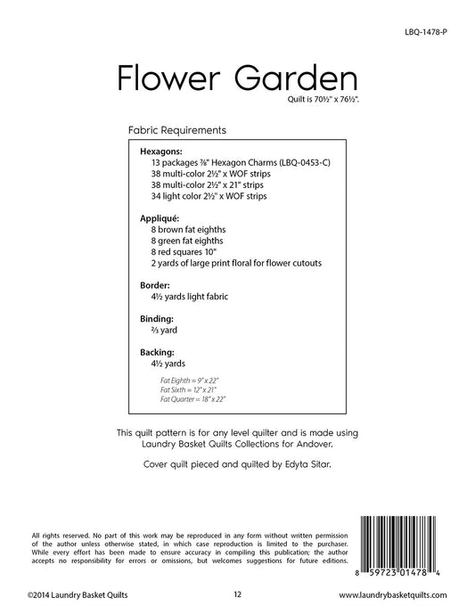 Flower Garden # LBQ-1478-P - Special Order