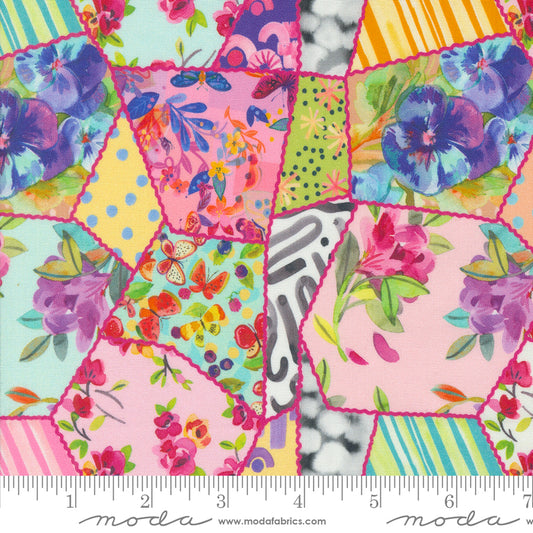 Flower Patches by Amarylis Henderson : Picnic Patchwork Rainbow 21824 11