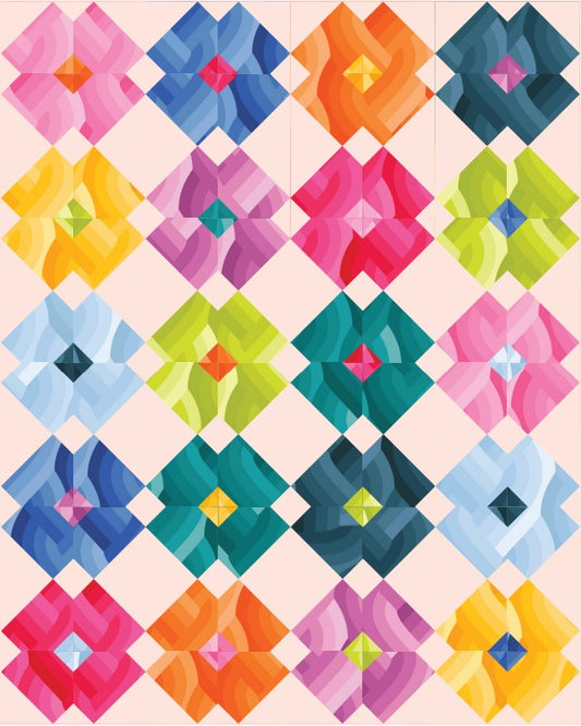 Flower Tile Quilt Pattern by Then Came June