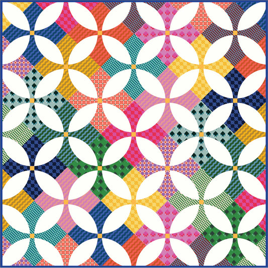 Flowering Patchwork Quilt Pattern by Crinkly Quilts