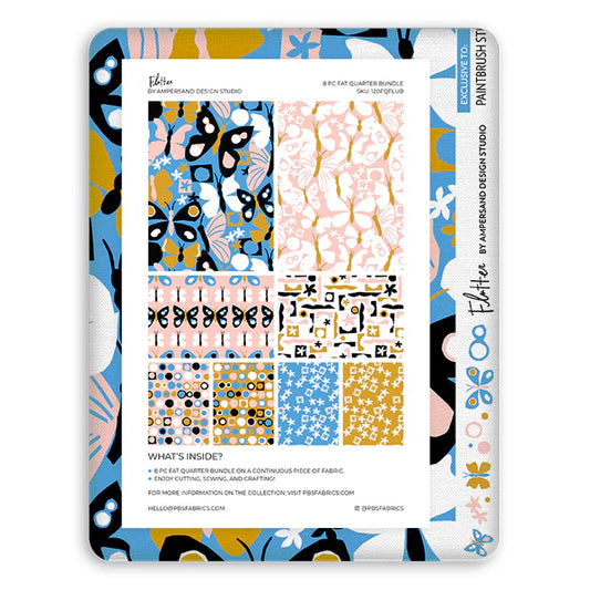 Flutter by Ampersand Design Studio : Flat Fat Stack 8 PC Blue 120FQFLUB