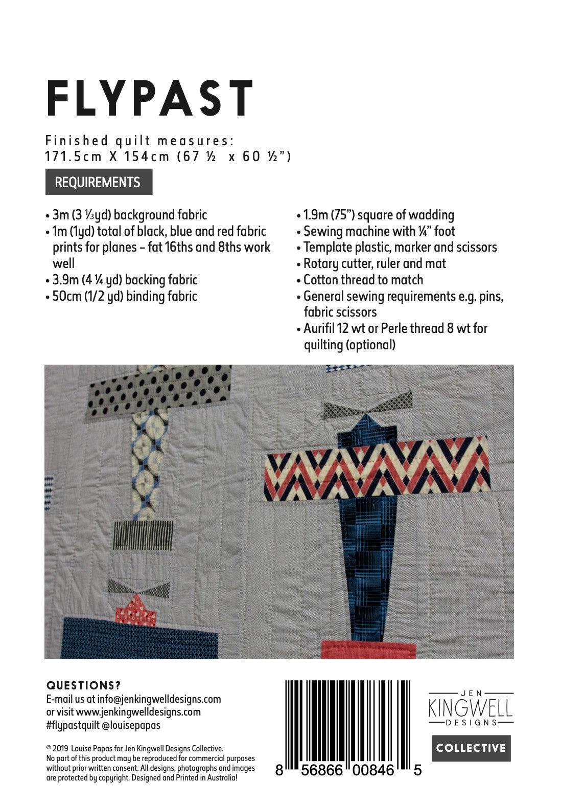 Flypast Pattern by Jen Kingwell Designs
