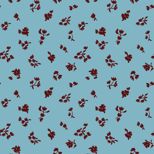 Folka by Holli Zollinger : Ditsy Floret Blue/Burgundy 229899