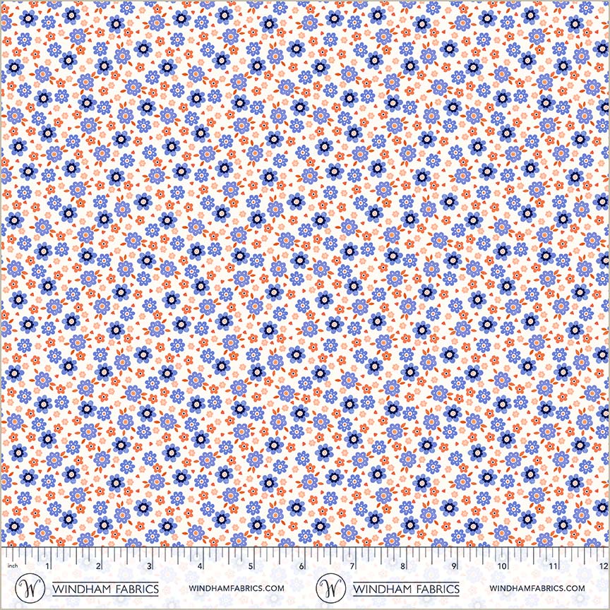 Folky Chicken by Natalie Briscoe : Mod Ditsy Ivory 55243-6