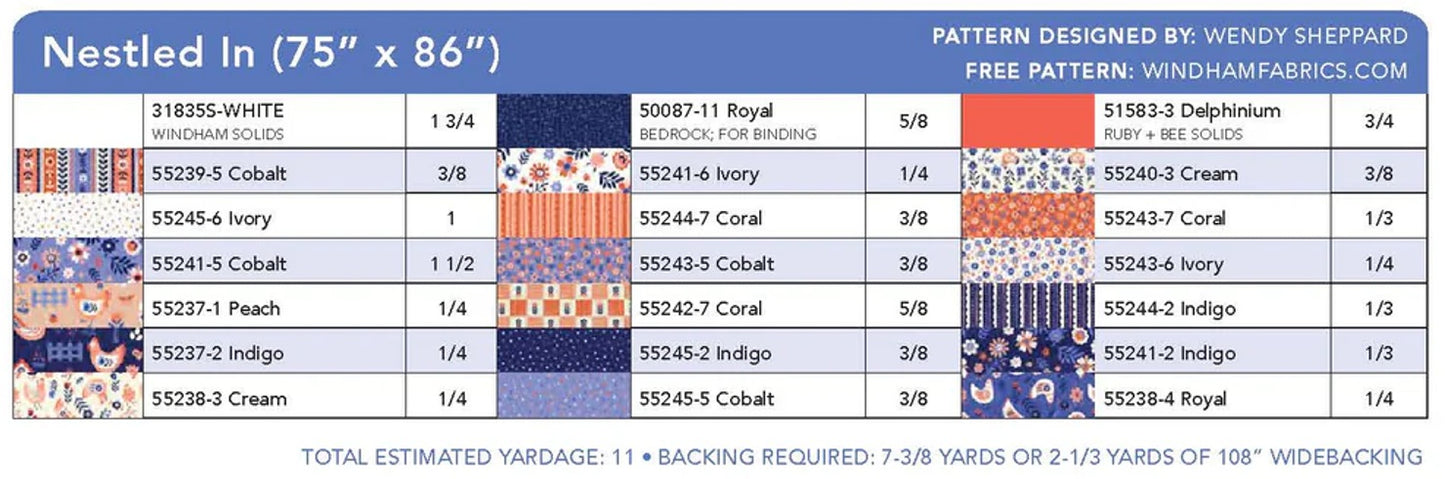 Folky Chicken by Natalie Briscoe : Nestled In Quilt Kit