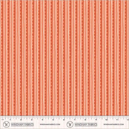 Folky Chicken by Natalie Briscoe : Scallop Edge Coral 55244-7