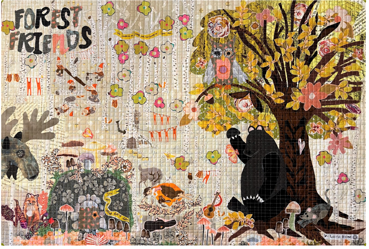 Forest Friends Collage Pattern by Laura Heine