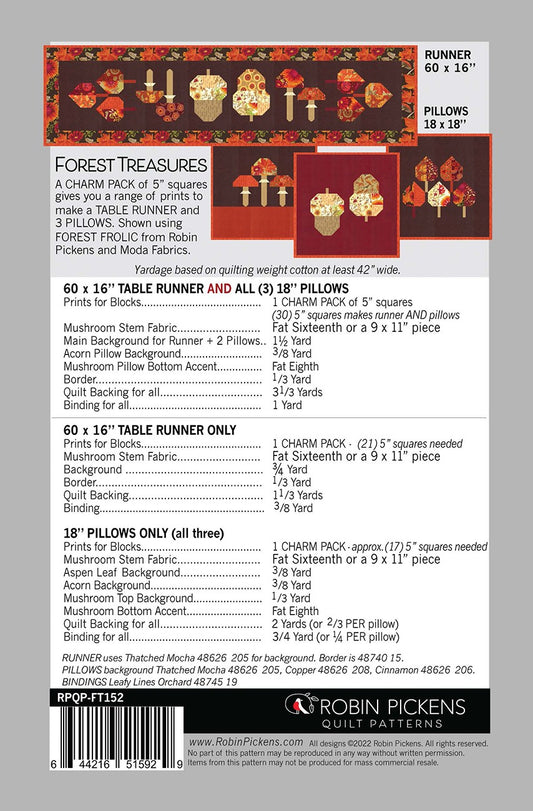 Forest Treasures Quilt Pattern by Robin Pickens