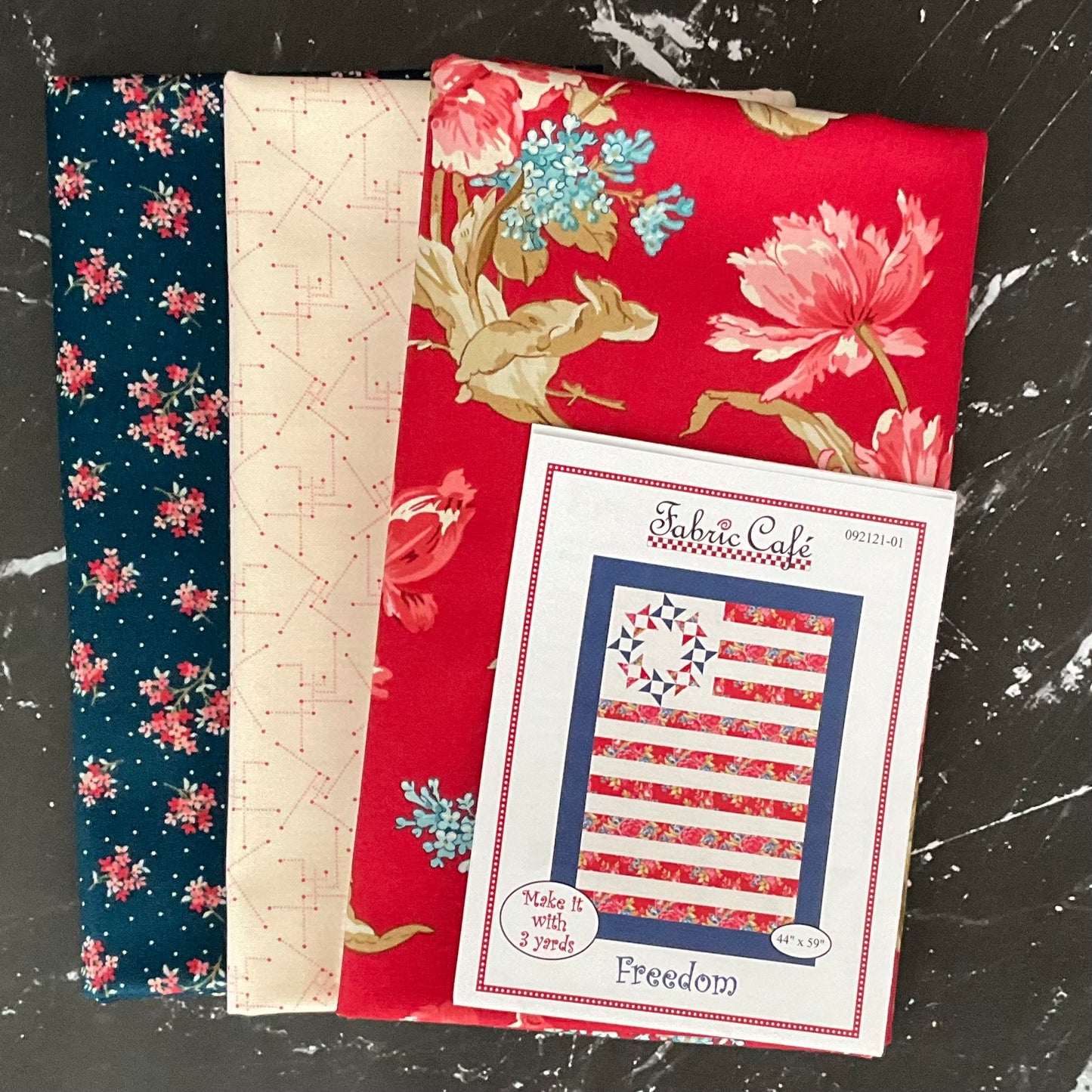 Freedom Quilt Kit featuring Lighthouse by Laundry Basket Quilts - 3 Yard Quilt Kit