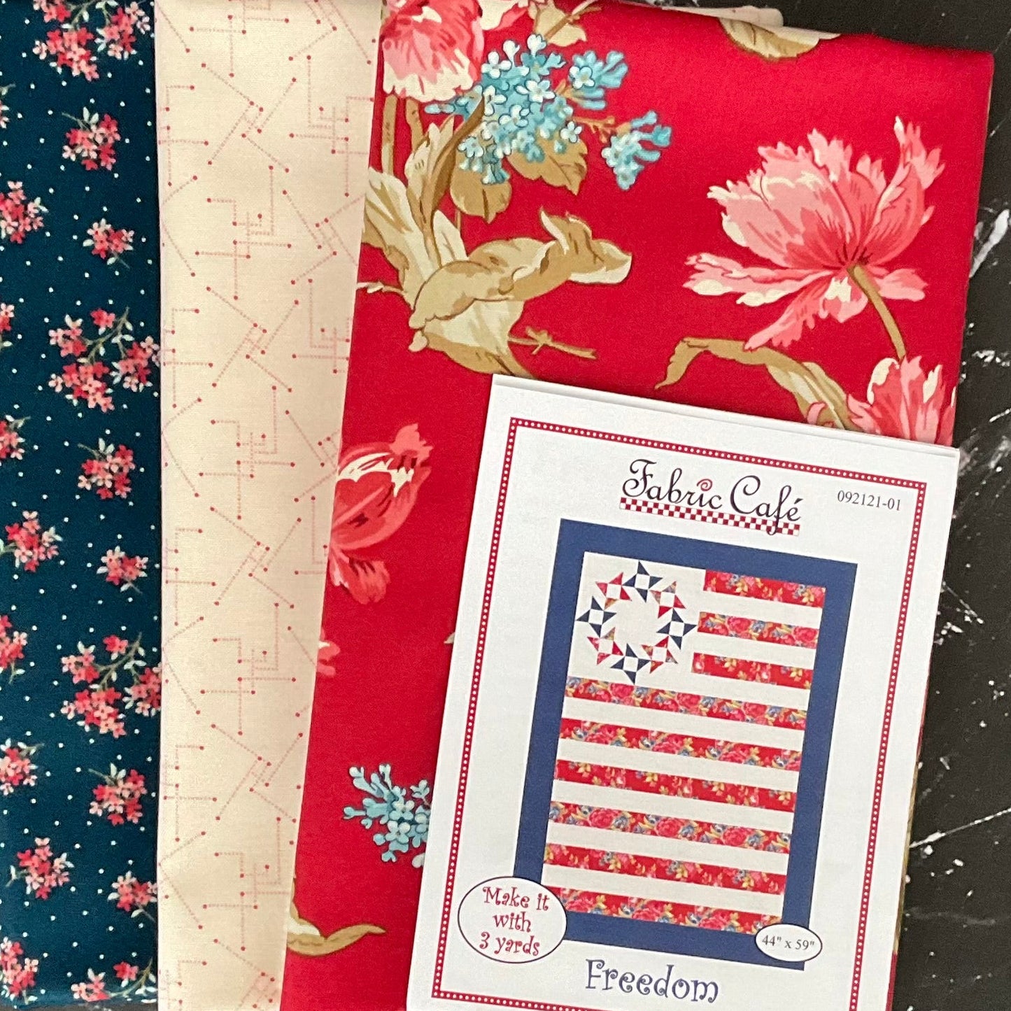 Freedom Quilt Kit featuring Lighthouse by Laundry Basket Quilts - 3 Yard Quilt Kit
