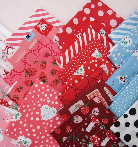 Funny Valentine by Lizzy House : Nuts and Chews Quilt Kit