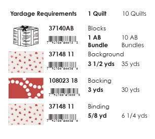 Funny Valentine by Lizzy House : Only You Quilt Kit