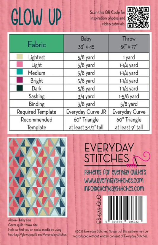 Glow Up Quilt Pattern by Everday Stitches