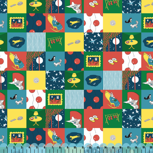Goodnight Moon by Cloud9 Fabrics : 2.5" Block Cheater Print 227870