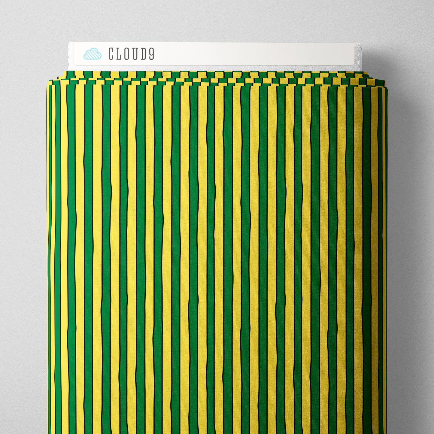 Goodnight Moon by Cloud9 Fabrics : Stripe Yellow/Green 229227