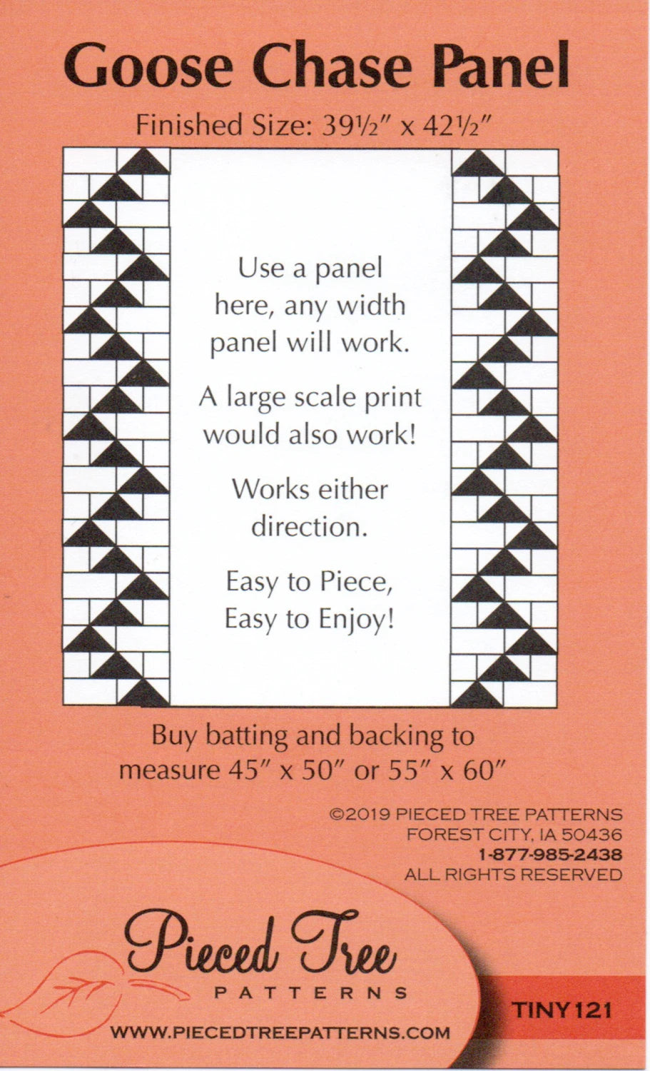 Goose Chase Panel Quilt Pattern by Pieced Tree Quilts