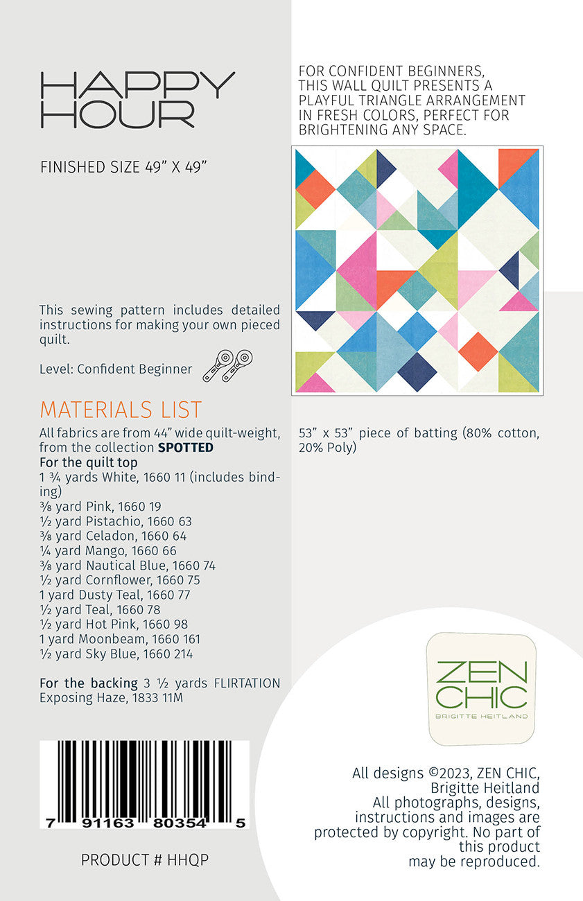 Happy Hour Quilt Pattern by Zen Chic