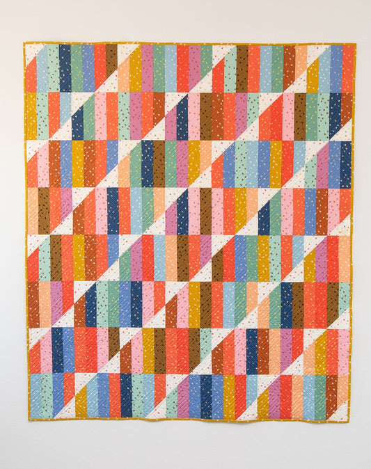 Happy Stripes Quilt Pattern by Quilty Love