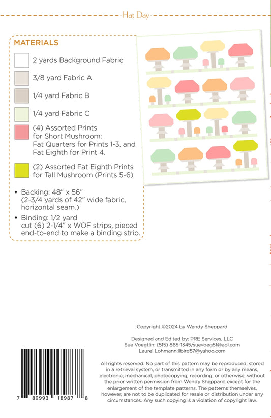 Hat Day Quilt Pattern by Wendy Sheppard