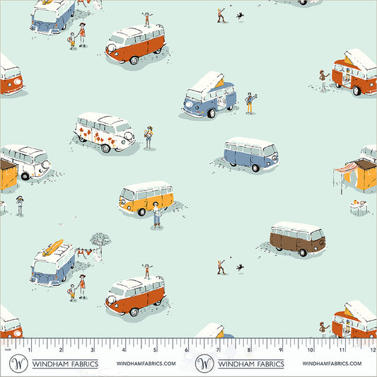 Heather Ross Favorites by Heather Ross - Bus 55211D-3 Aqua