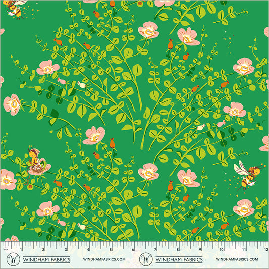 Heather Ross Favorites by Heather Ross - Nanny Bee 37023D-12 Jade