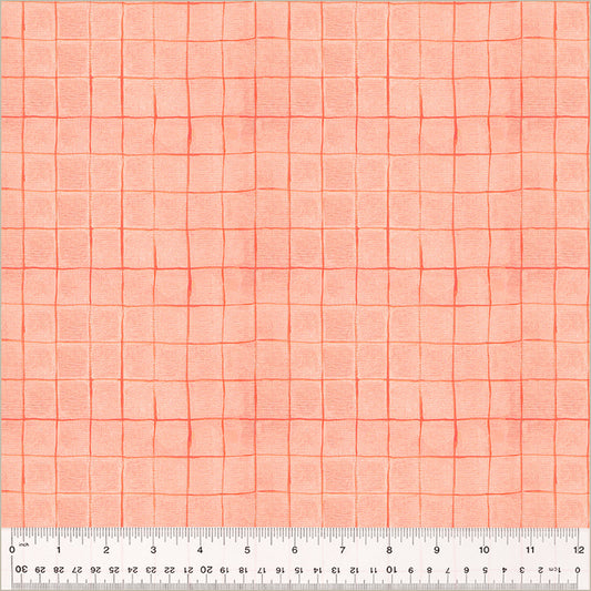 Heather Ross by Hand : Drawn Plaid Salmon 54260D-3
