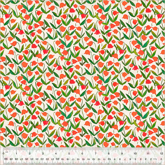 Heather Ross by Hand : Flowerbed Cotton 54257D-11
