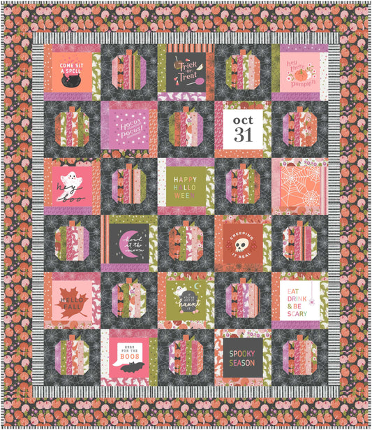 Hey Boo by Lella Boutique: Layer Cake Pumpkins Quilt Kit