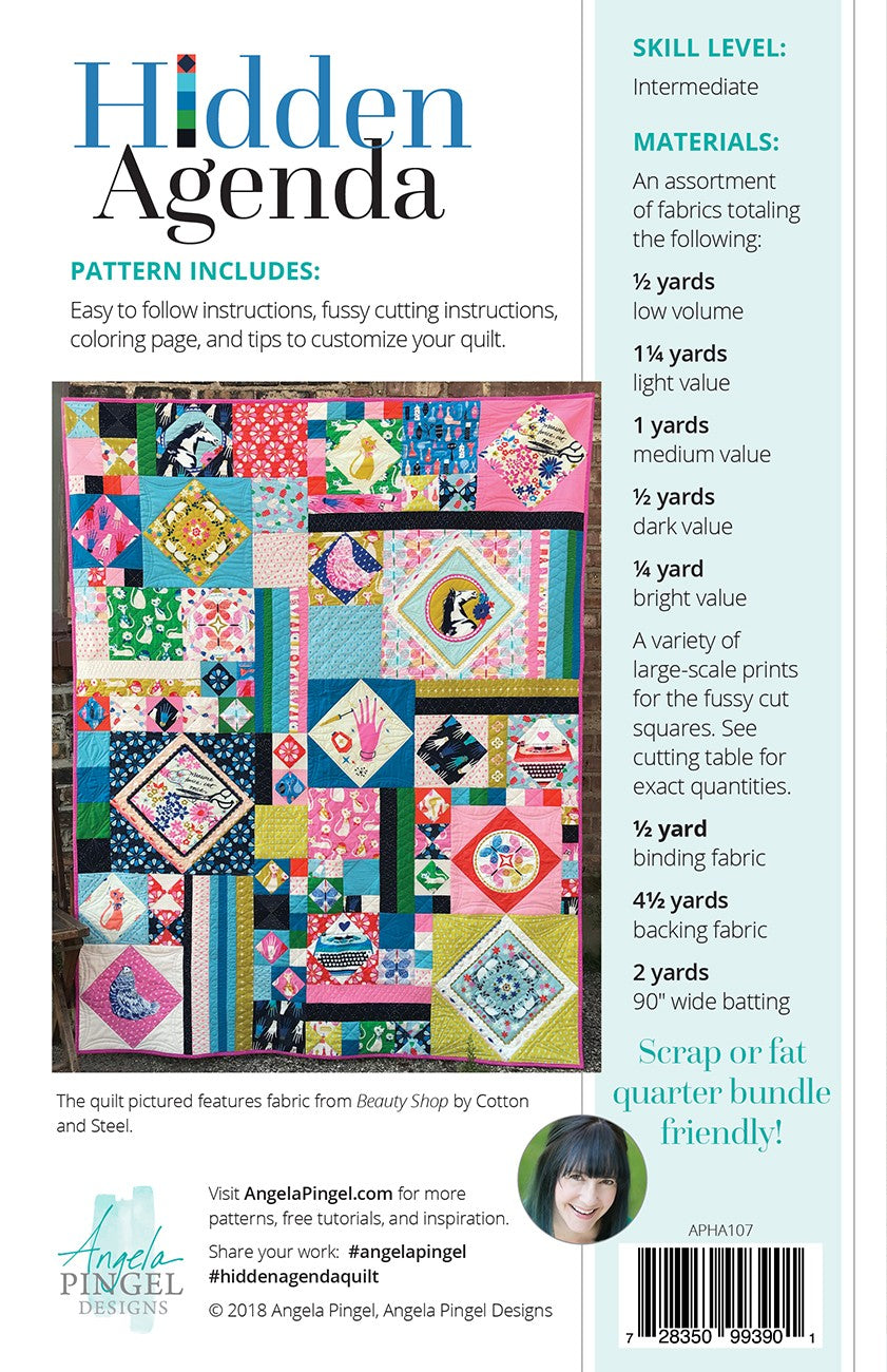 Hidden Agenda Quilt Pattern by Angela Pingle