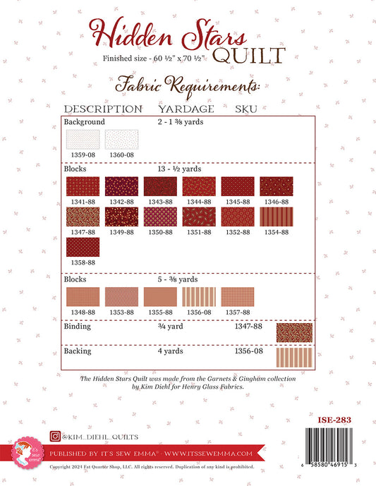 Hidden Stars Quilt Pattern # ISE-283 - Special Order
