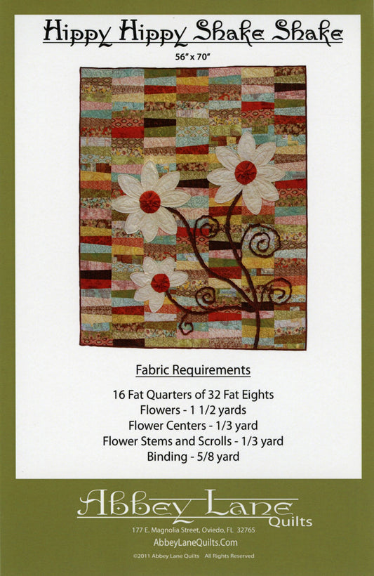 Hippy, Hippy Shake, Shake Applique Quilt Pattern by Abbey Lane Quilts