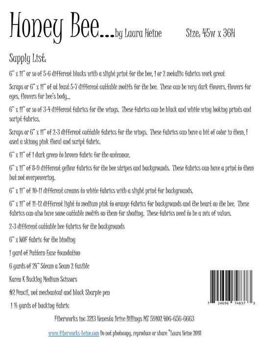 Honey Bee Collage # LHFWHBEE - Special Order