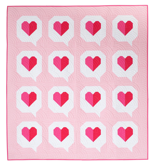 I Heart You Quilt Quilt Pattern by Then Came June and Pen + Paper Patterns