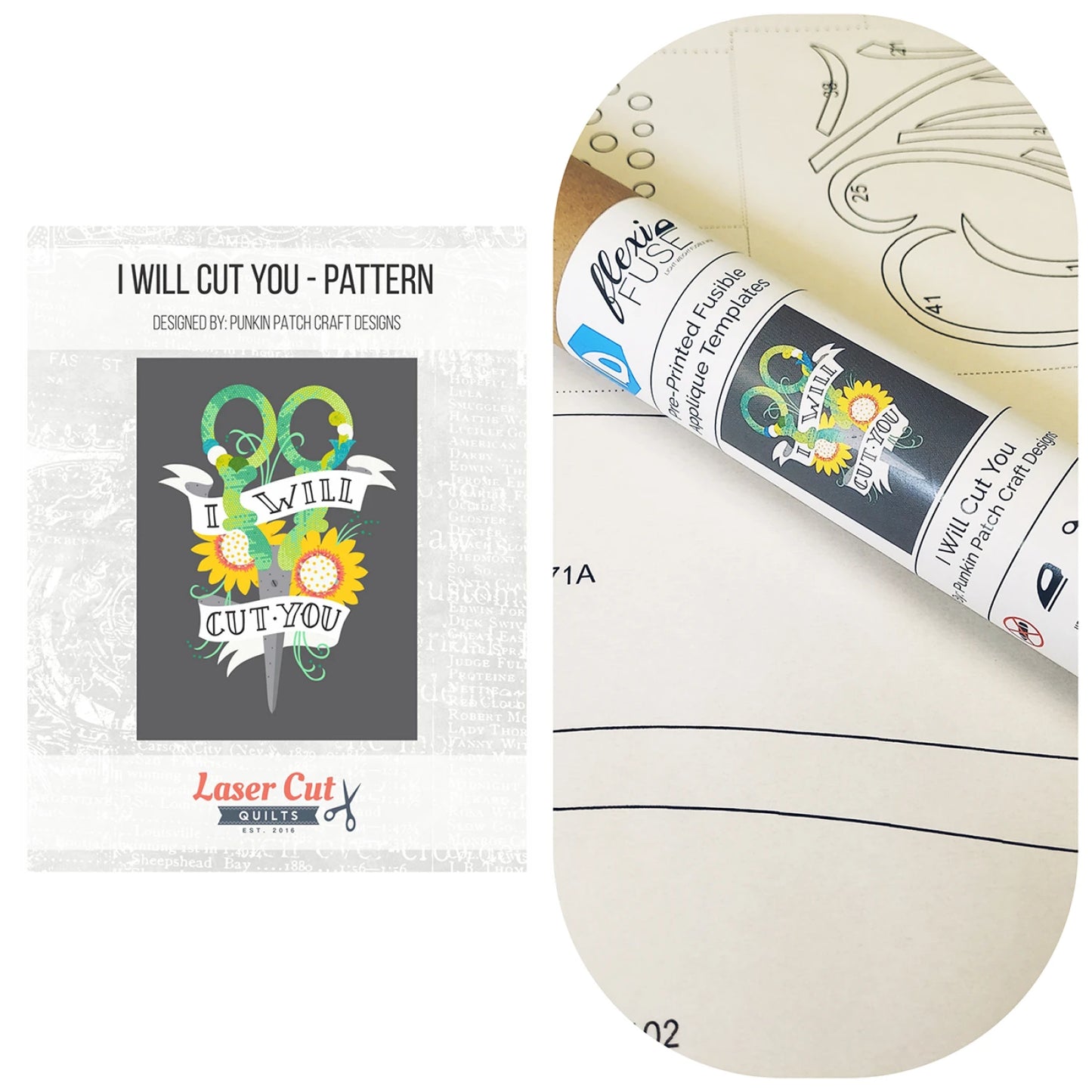 I Will Cut You Appliqué Bundle by Punkin Patch Craft Designs # LCQF896962 - Special Order