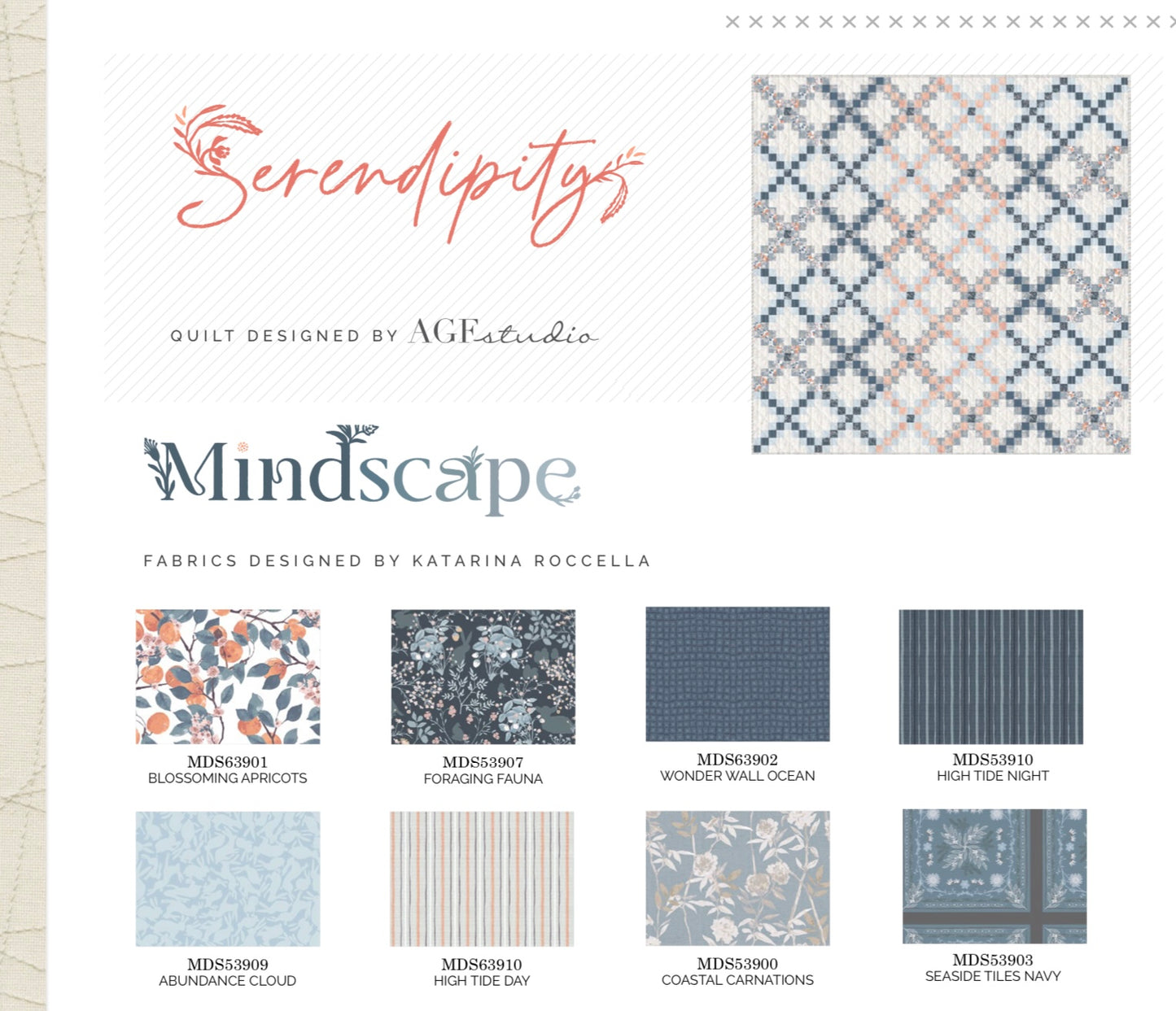 Serendipity Quilt Kit featuring Mindscape by Katarina Roccella
