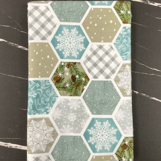 Chill Factor Flannel by Raquel Maciel : Hexagons Gray 4244F-90