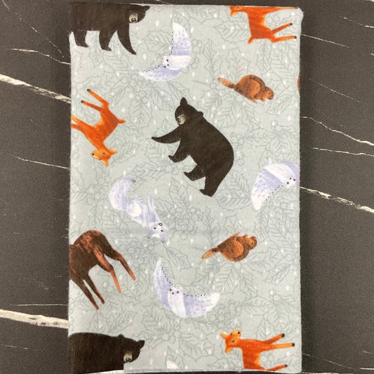Chill Factor Flannel by Raquel Maciel : Forest Animals Sage 4243F-63
