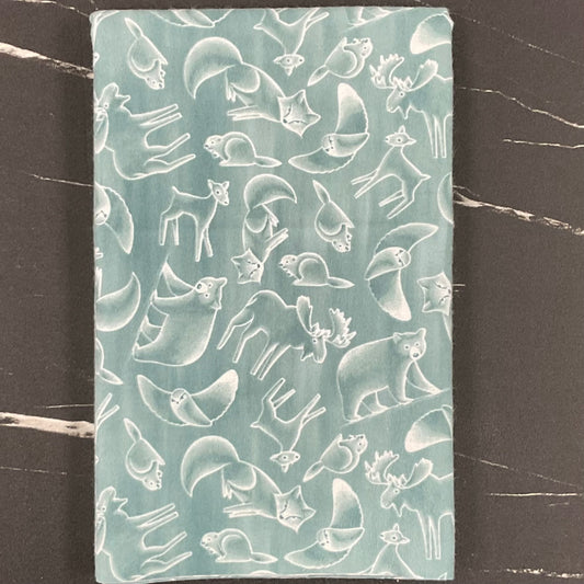 Chill Factor Flannel by Raquel Maciel : Animal Silhouettes Aqua 4242F-67