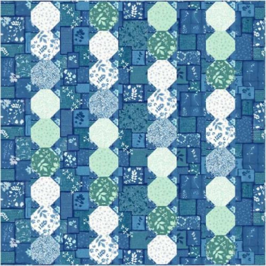 Flora Quilt Kit featuring Bluebell by Janet Clare