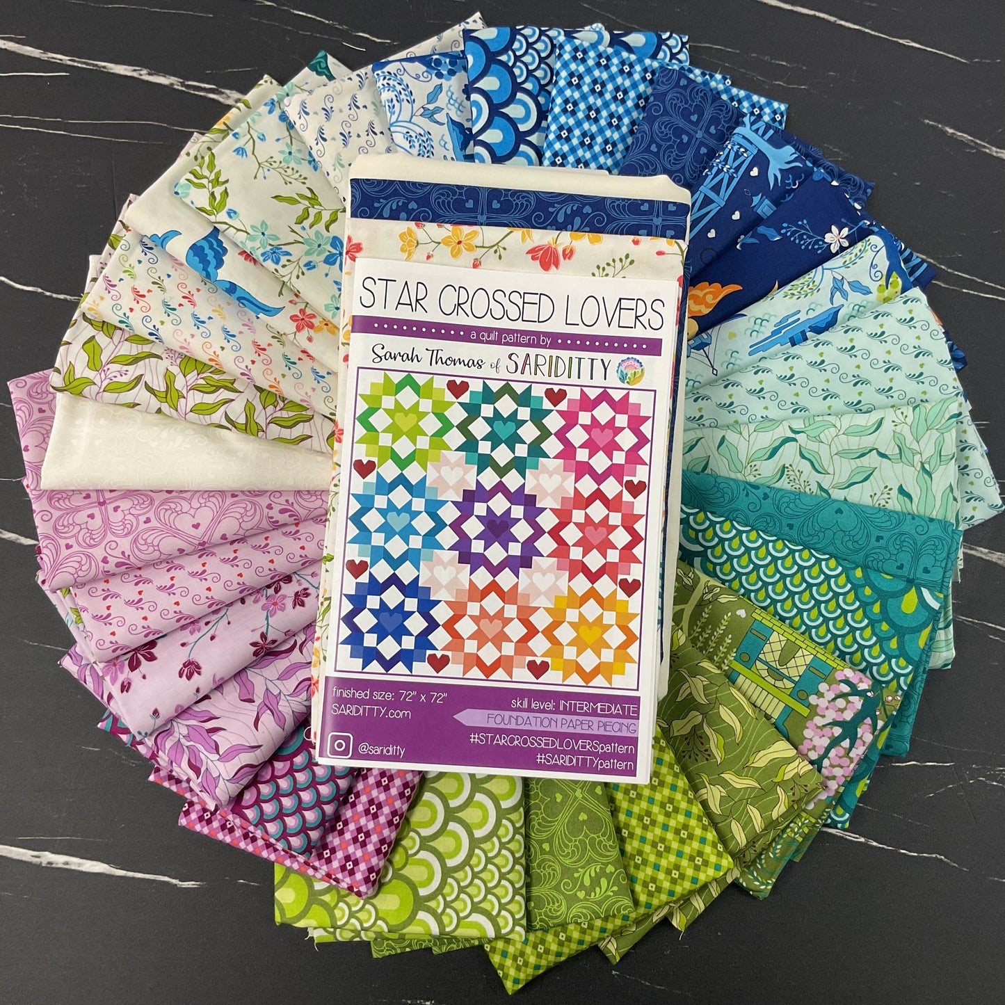 Legendary Love by Sarah Thomas of Sariditty : Star Crossed Lovers Quilt Kit