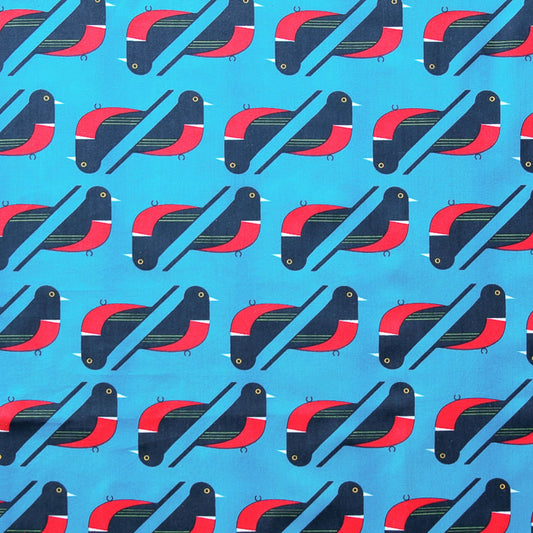 Charley Harper Discovery Place - Red Breasted Meadowlark Poplin CH-350
